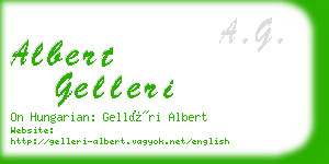 albert gelleri business card